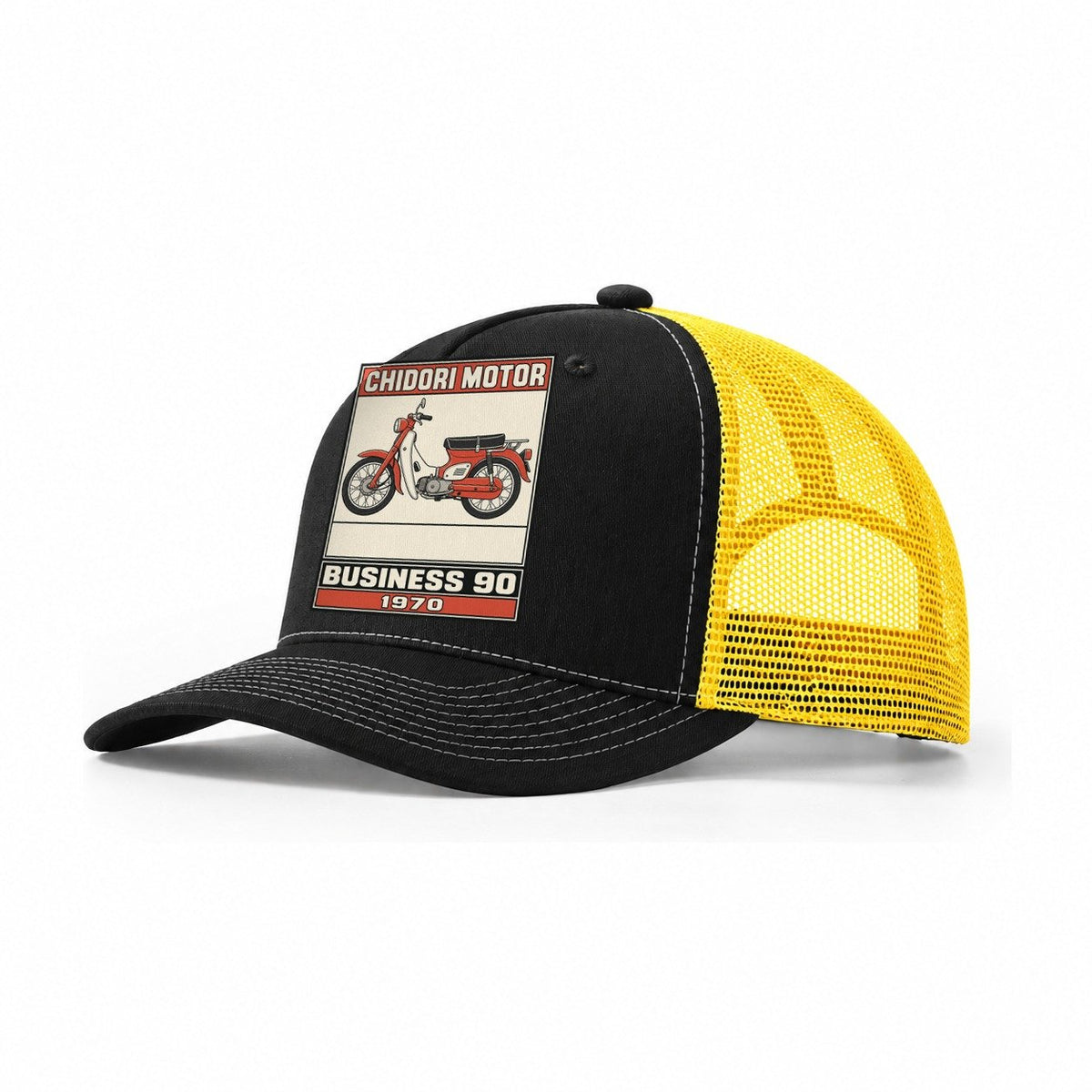 Chidori Business 90 Showa Speed Plates Trucker Hat – Black Yellow