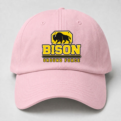 Bison Ground Force Heavy Duty Baseball Cap – Pink