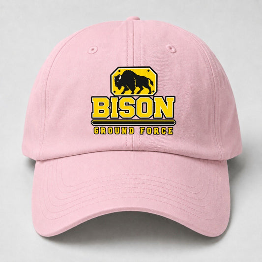 Bison Ground Force Heavy Duty Baseball Cap – Pink