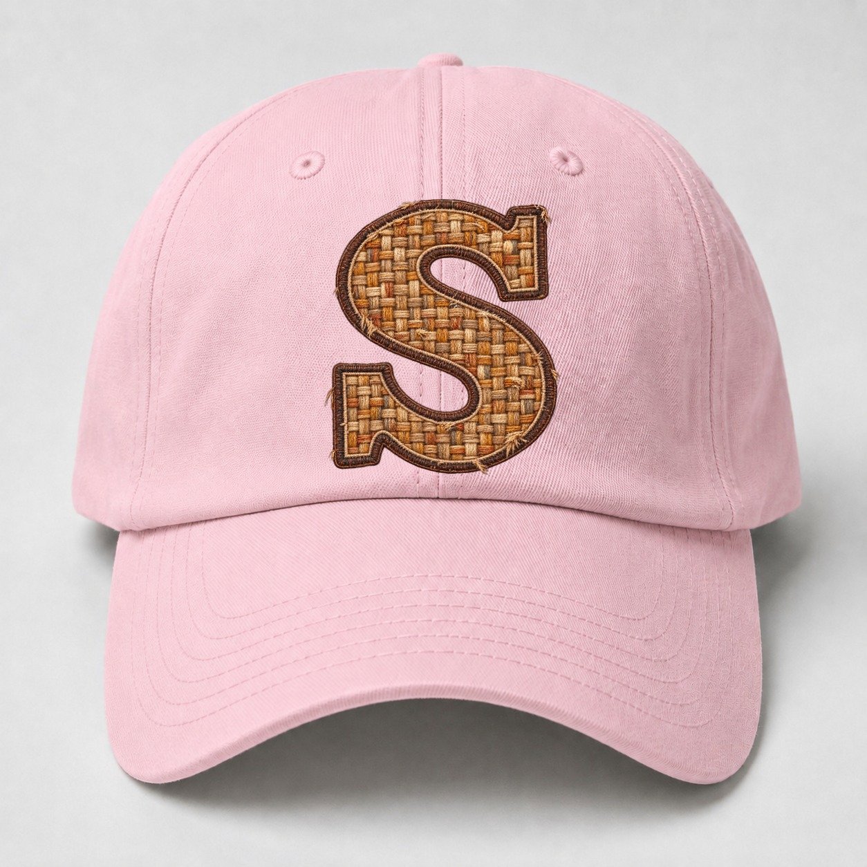 Woven Tweed S Monogram Baseball Cap – Pink