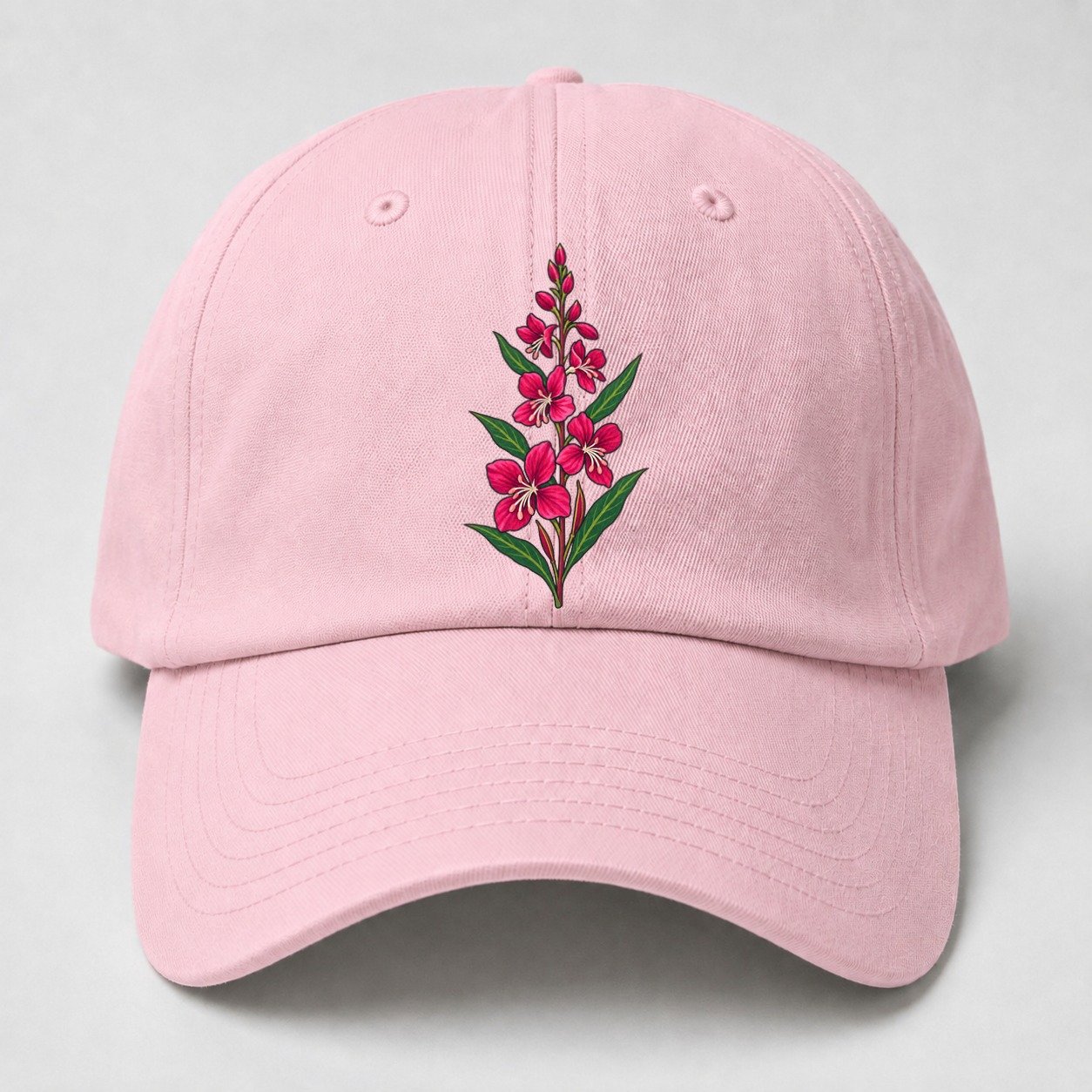 Yukon Fireweed Spike Canada Cultural Icons Baseball Cap – Pink