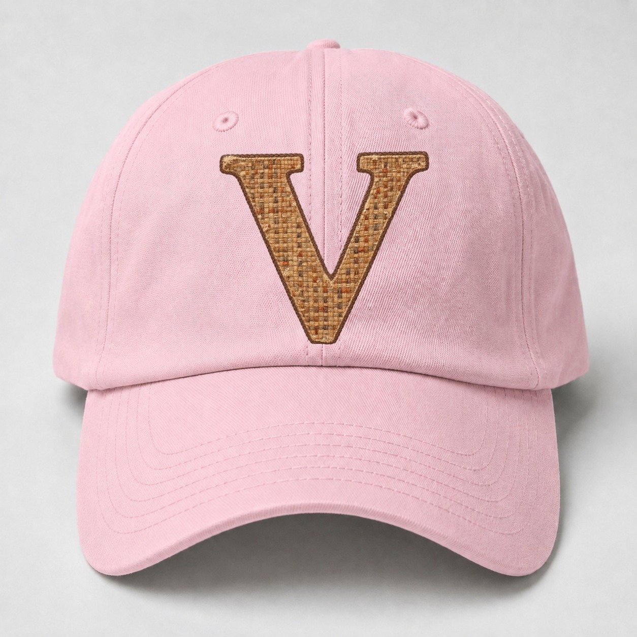Woven Tweed V Monogram Baseball Cap – Pink