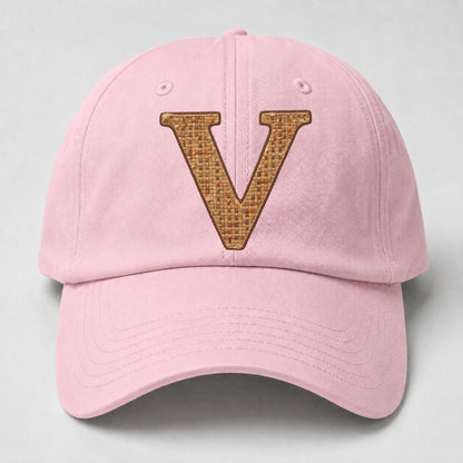 Woven Tweed V Monogram Baseball Cap – Pink