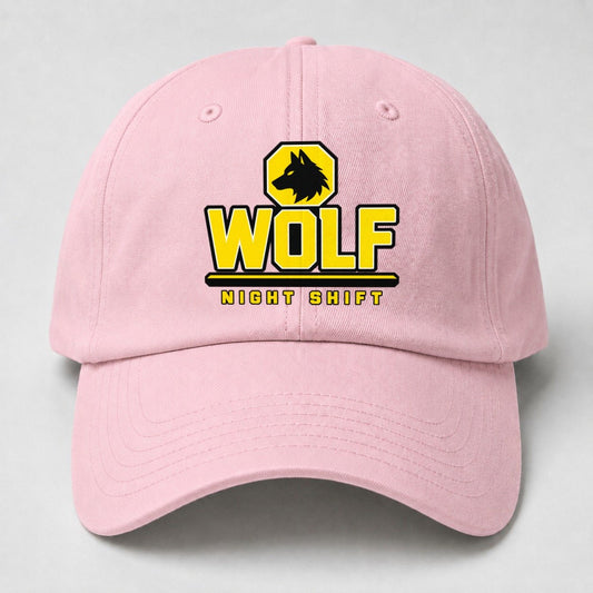 Wolf Night Shift Heavy Duty Baseball Cap – Pink