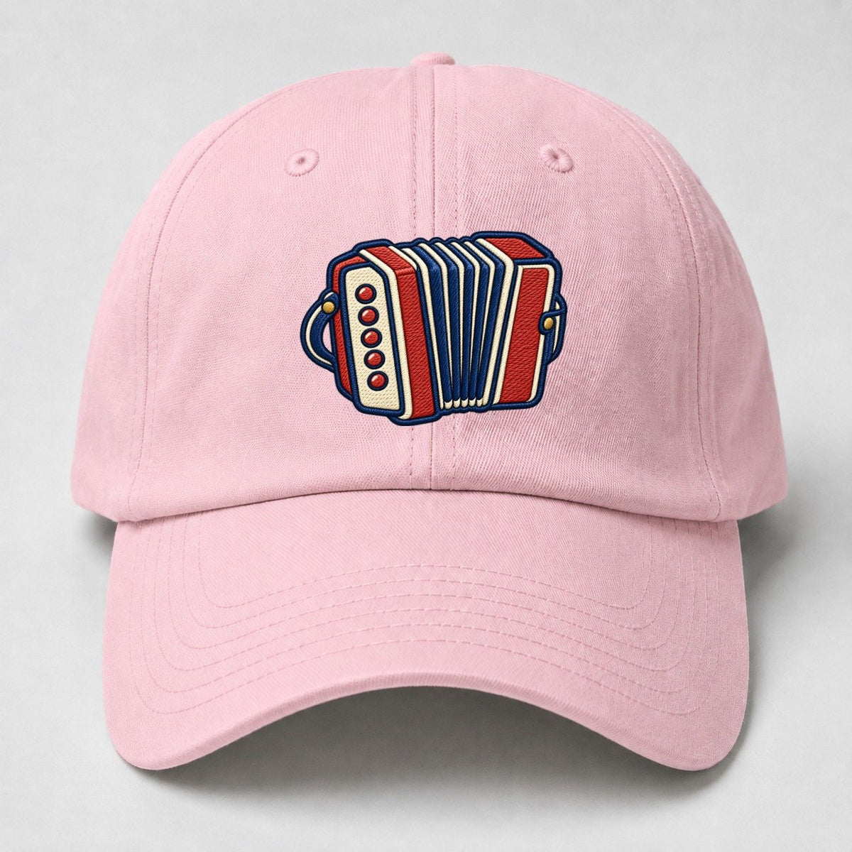 Button Accordion Tiny Solo Marks Baseball Cap – Pink