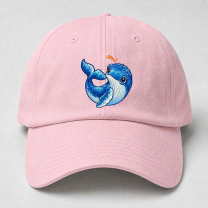 Humpback Whale Tail Curl Sea Sprite Baseball Cap – Pink