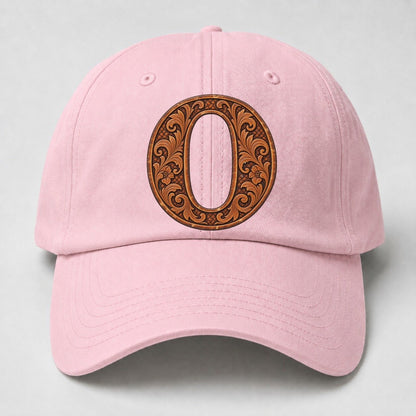 Tooled Leather O Monogram Baseball Cap – Pink
