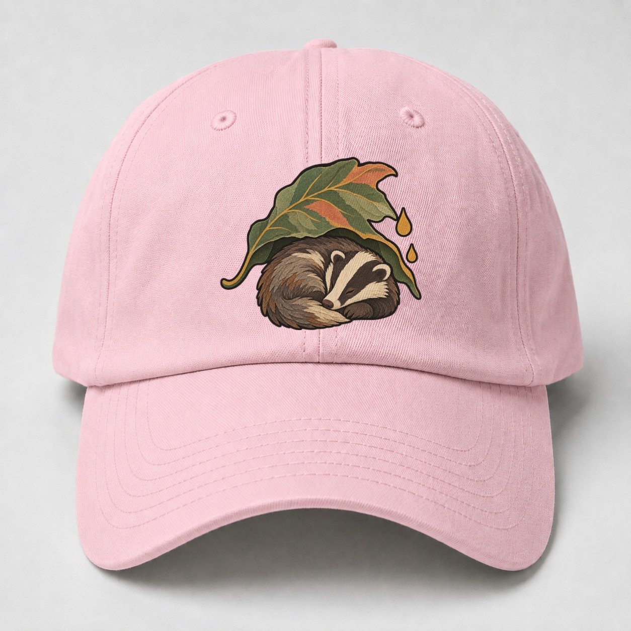 Badger Leaf Shelter Gentle Wild Baseball Cap – Pink