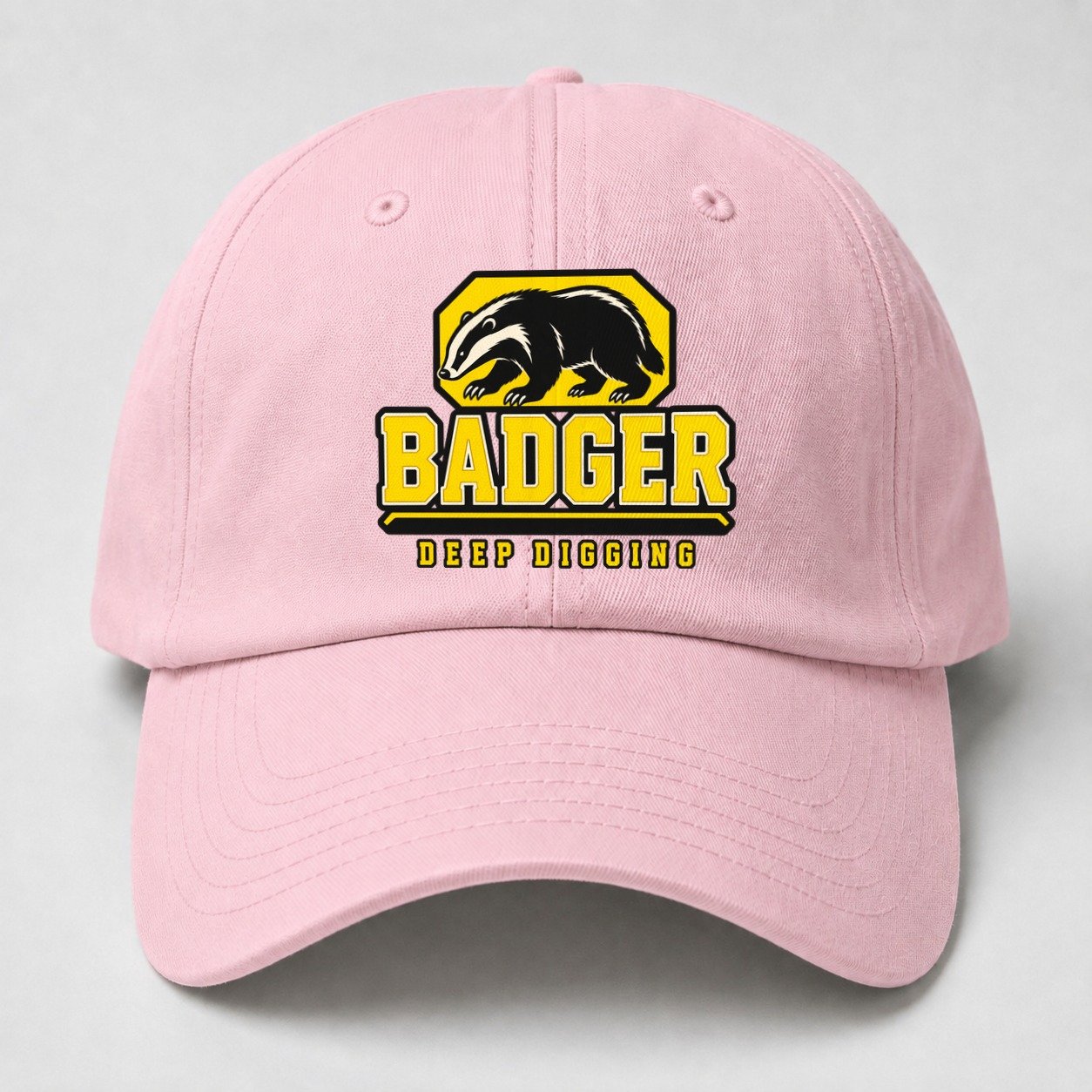 Badger Deep Digging Heavy Duty Baseball Cap – Pink