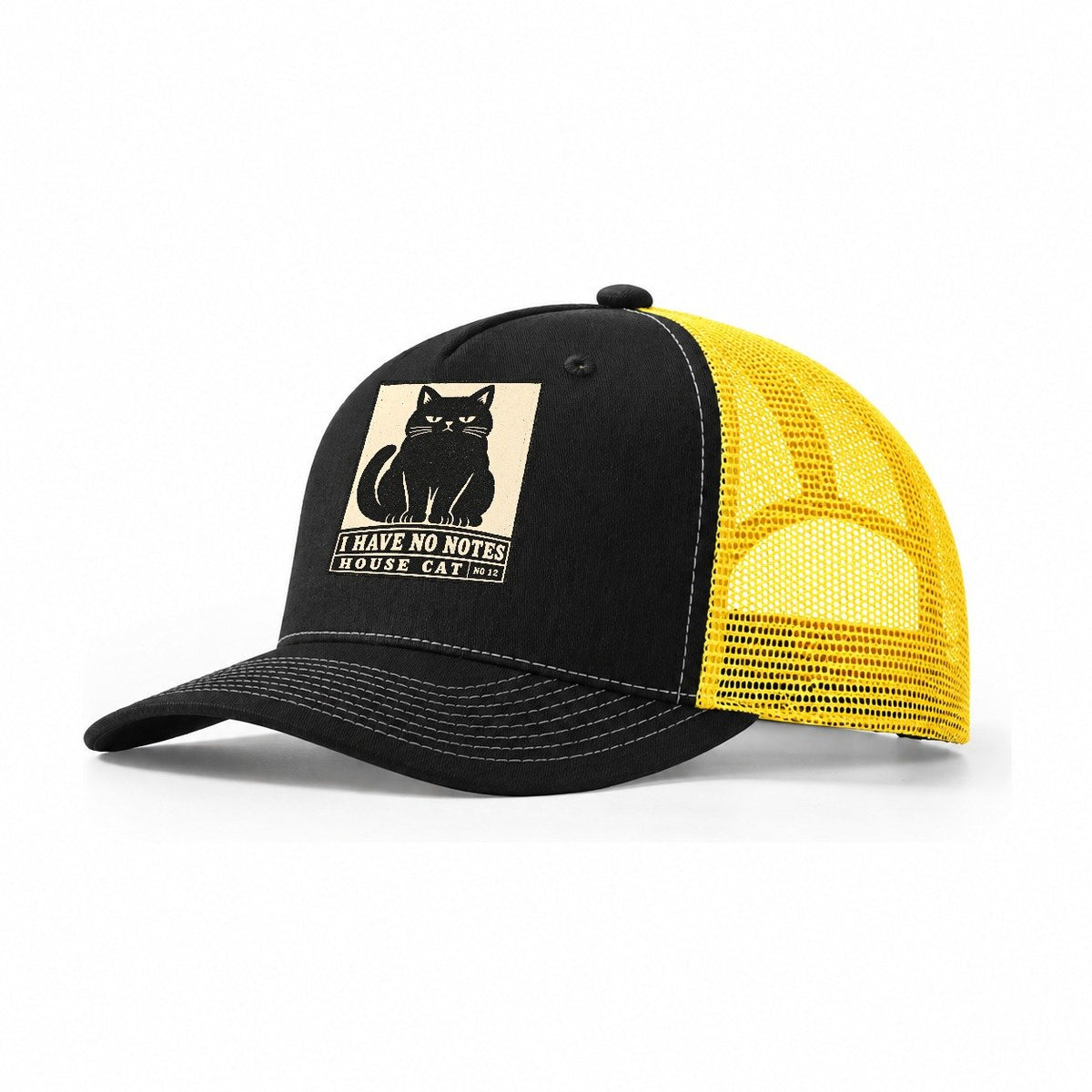 I Have No Notes Neko Says No Trucker Hat – Black Yellow