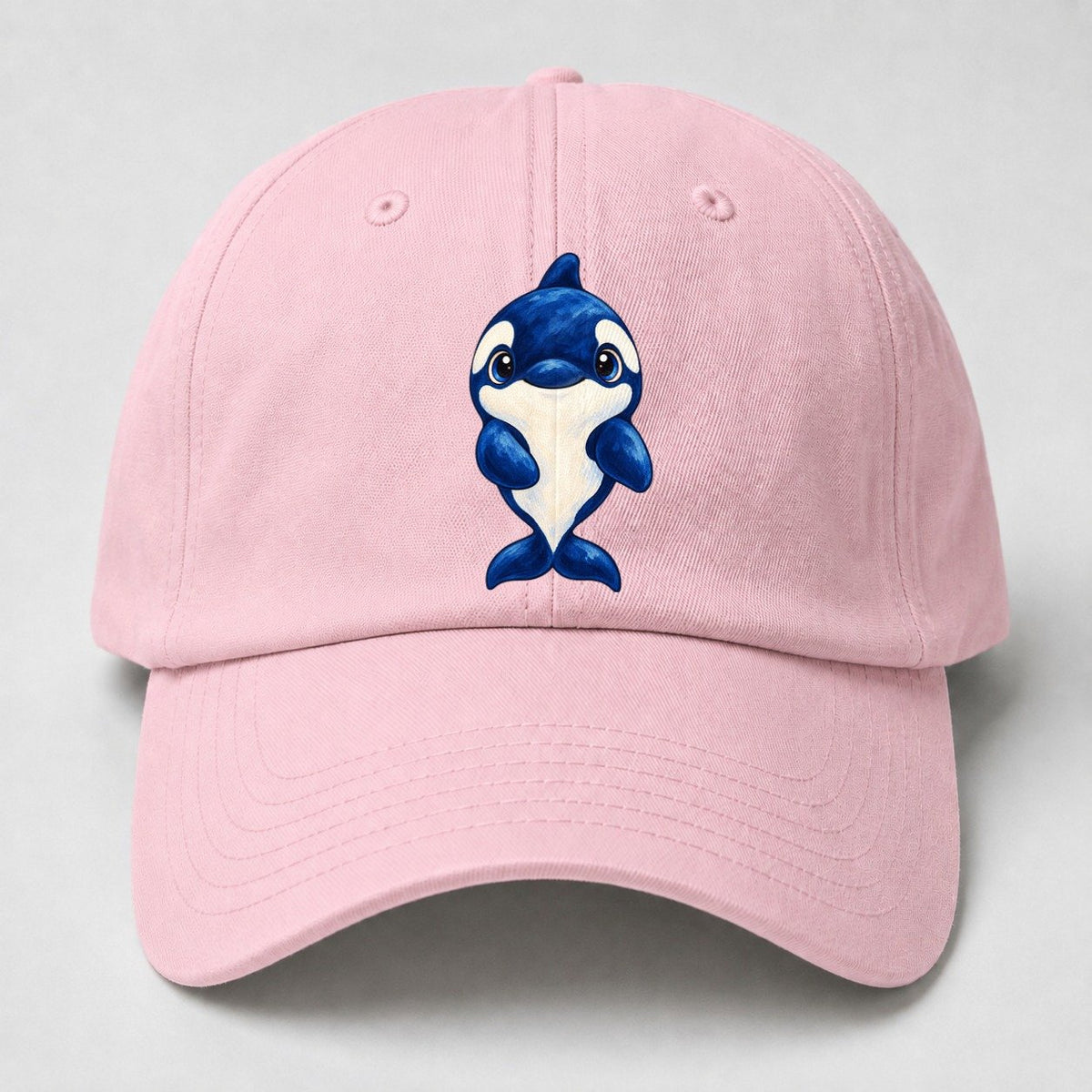 Orca Front Splash Sea Sprite Baseball Cap – Pink