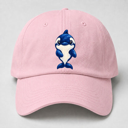 Orca Front Splash Sea Sprite Baseball Cap – Pink