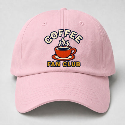 Coffee Fan Club Baseball Cap – Pink