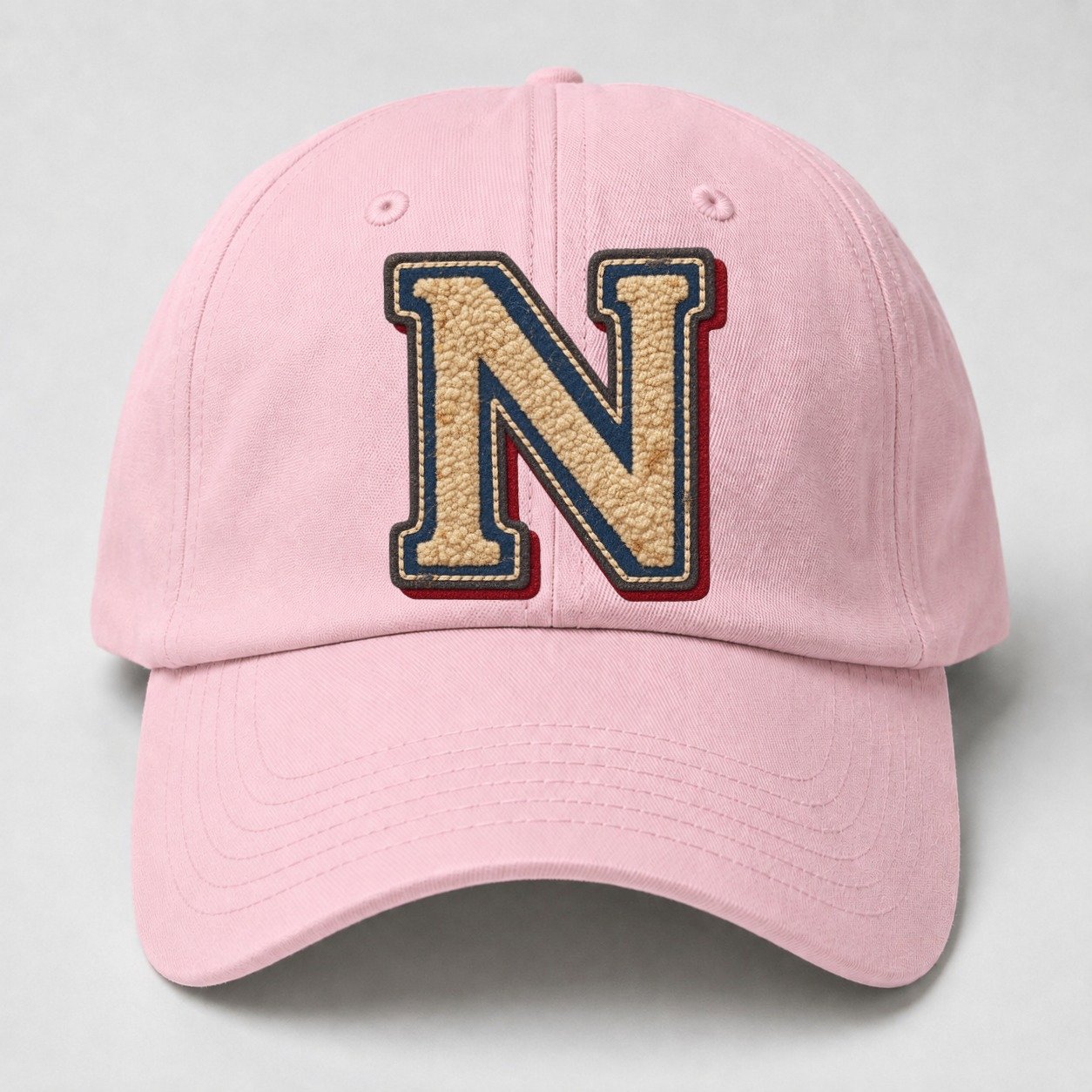 Varsity Chenille N Monogram Baseball Cap – Pink