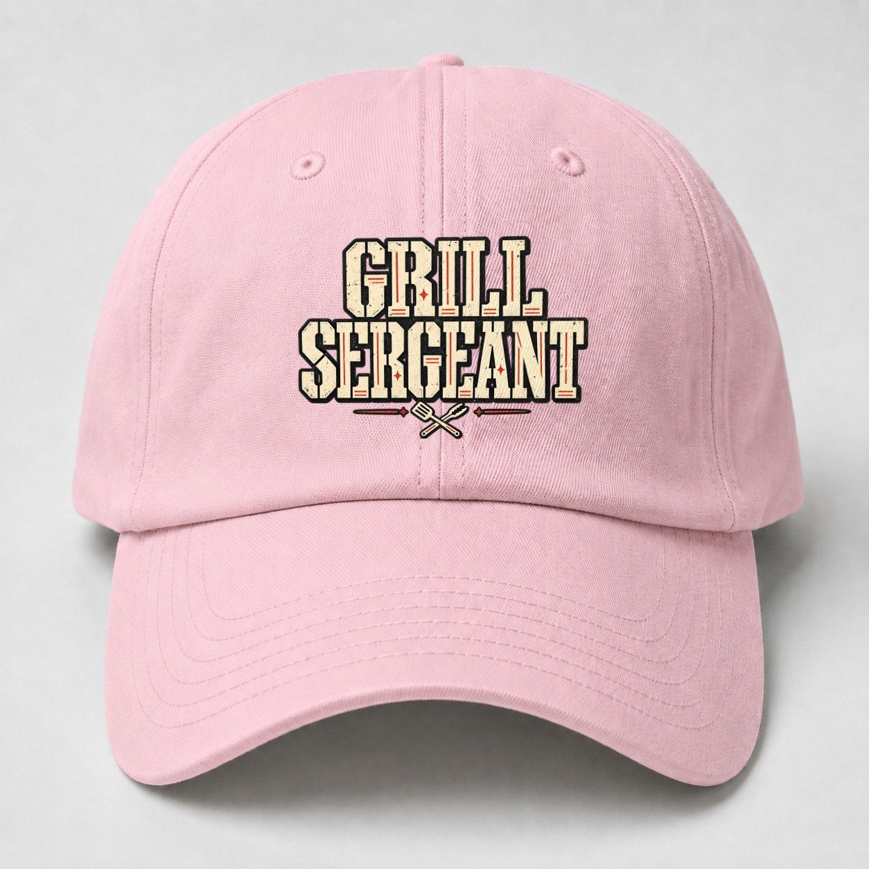 Grill Sergeant American Wit Baseball Cap – Pink