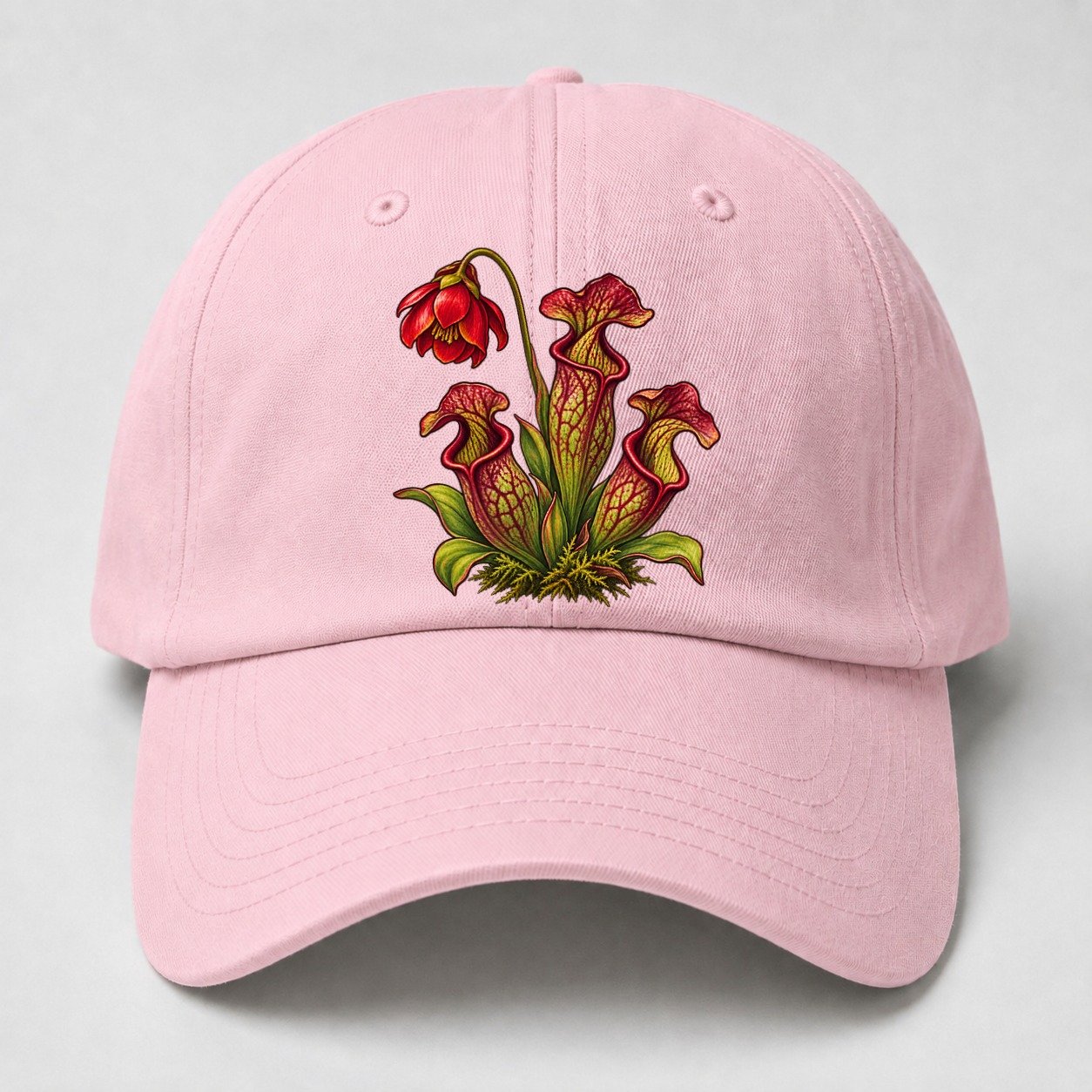 Newfoundland And Labrador Purple Pitcher Plant Canada Cultural Icons Baseball Cap – Pink