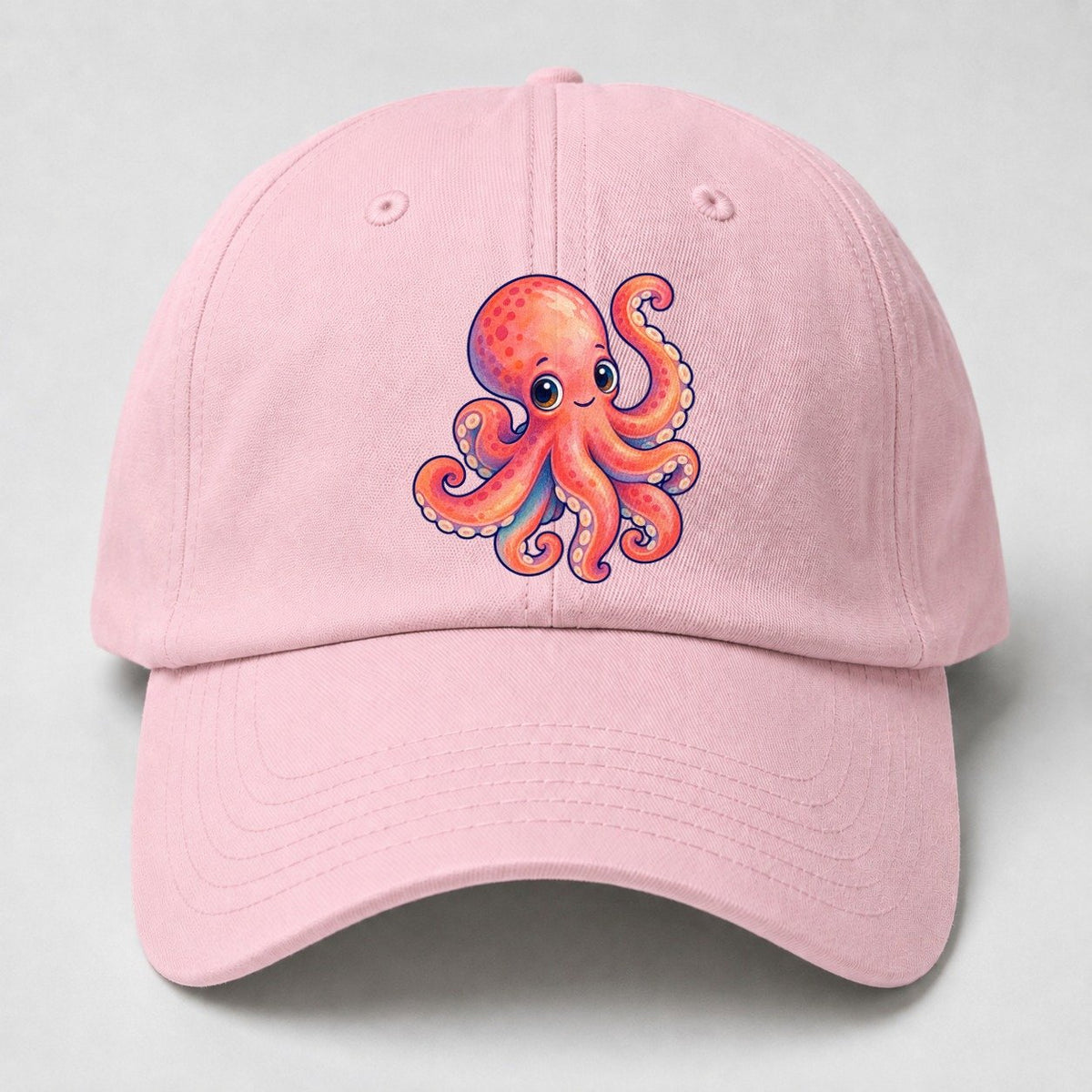 Octopus Tucked Curl Sea Sprite Baseball Cap – Pink
