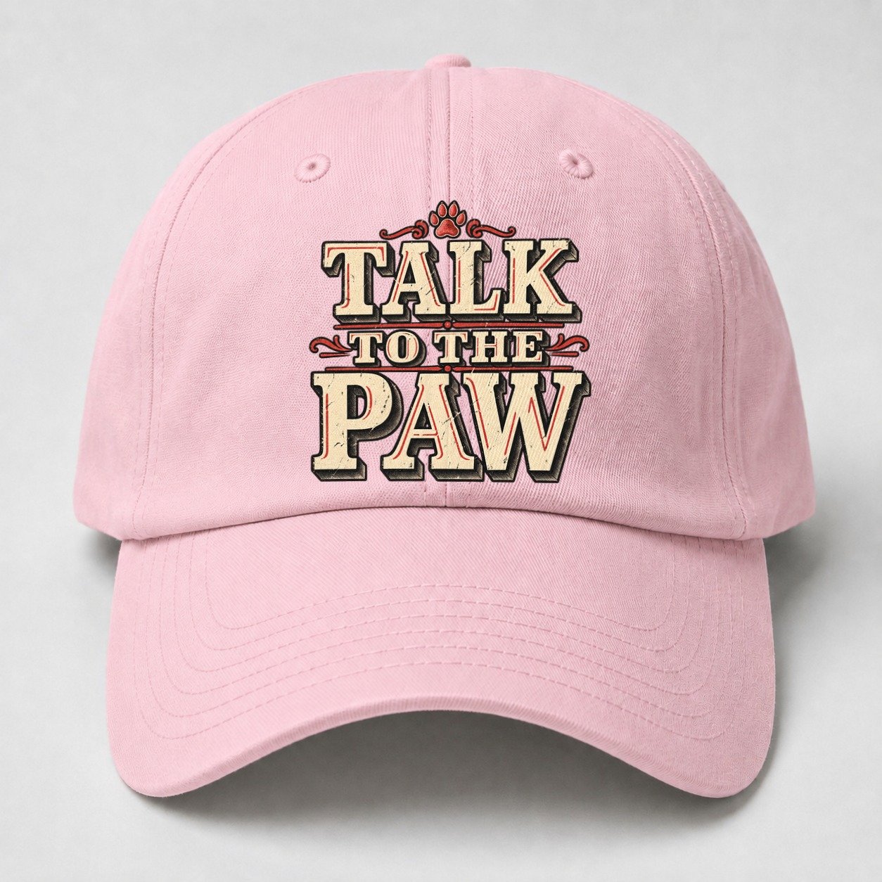 Talk To The Paw American Wit Baseball Cap – Pink