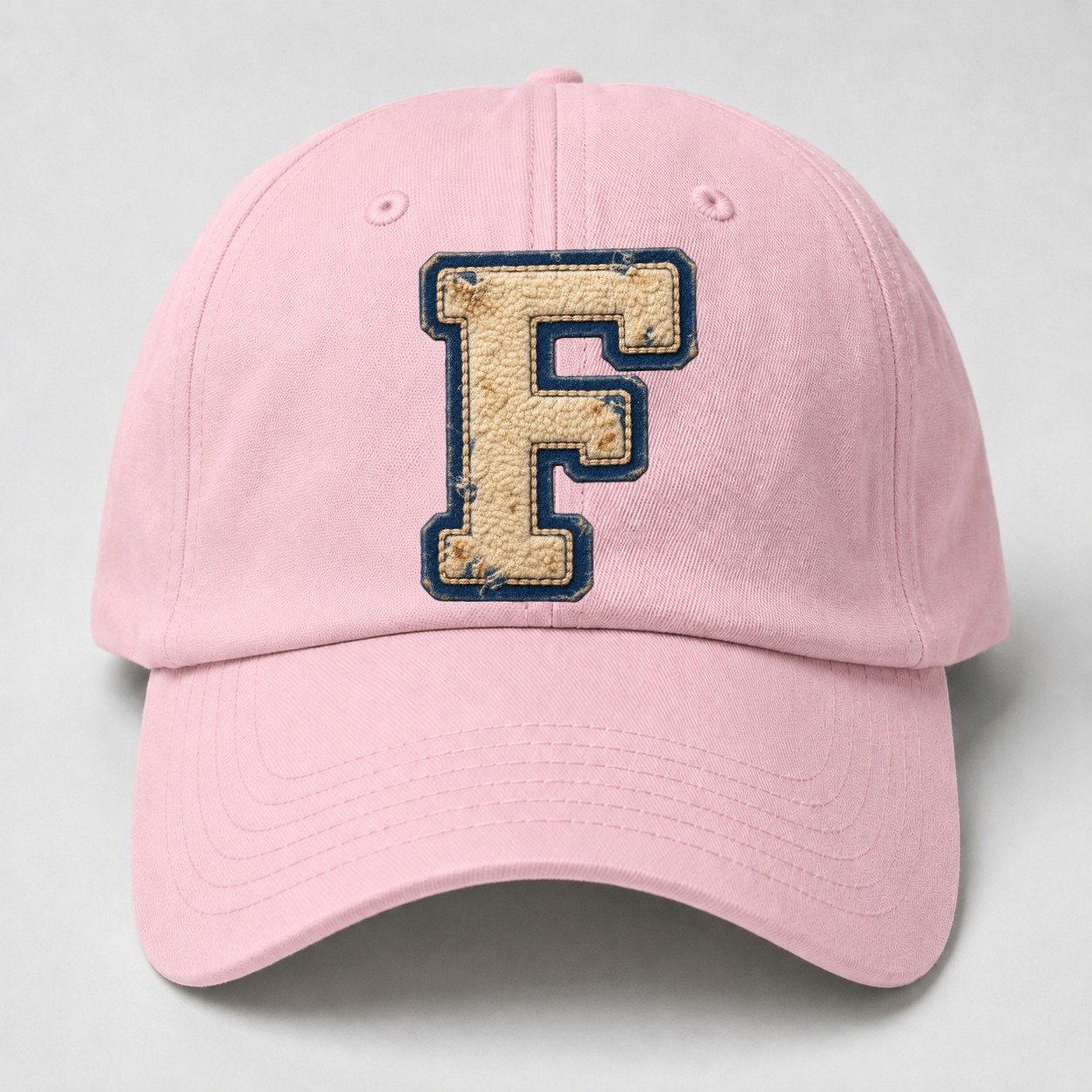 Varsity Chenille F Monogram Baseball Cap – Pink