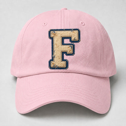 Varsity Chenille F Monogram Baseball Cap – Pink