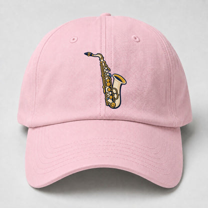 Saxophone Tiny Solo Marks Baseball Cap – Pink