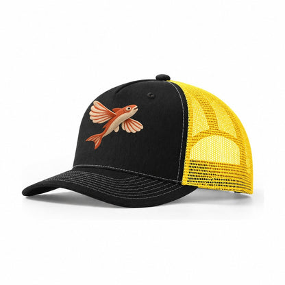 Flying Fish Leap Trucker Hat – Black Yellow