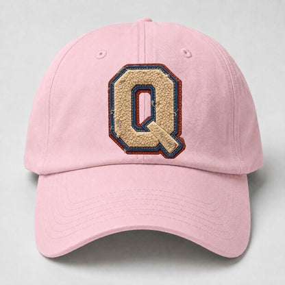 Varsity Chenille Q Monogram Baseball Cap – Pink