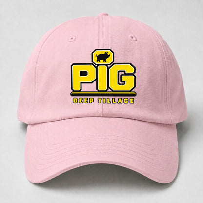 Pig Deep Tillage Heavy Duty Baseball Cap – Pink