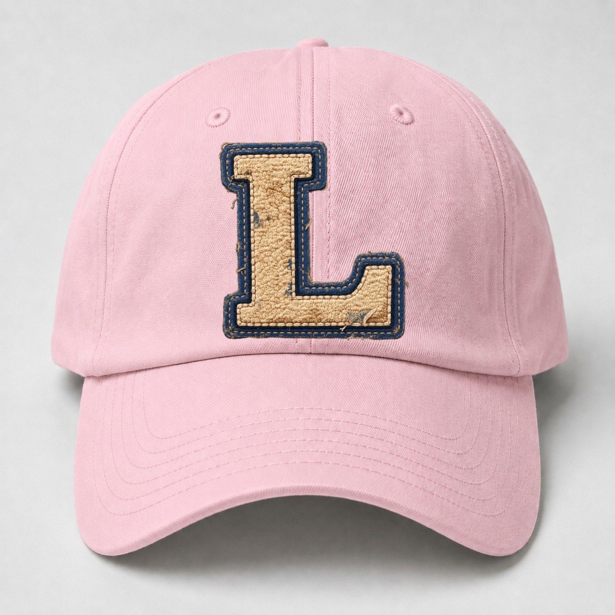 Varsity Chenille L Monogram Baseball Cap – Pink