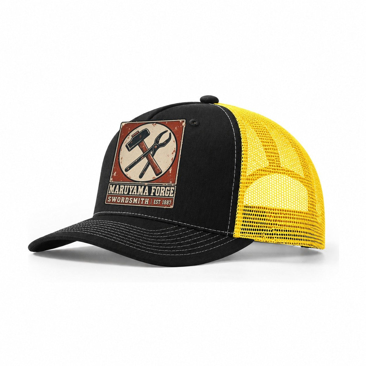 Maruyama Forge Noren Trade Co Trucker Hat – Black Yellow