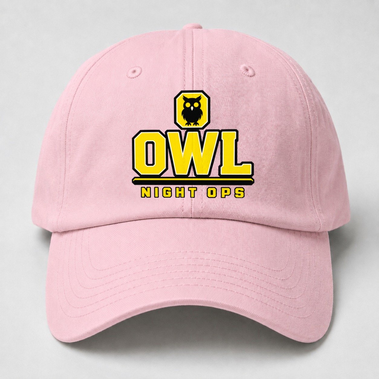 Owl Night Ops Heavy Duty Baseball Cap – Pink