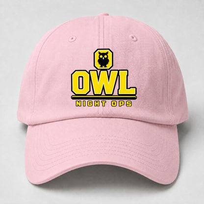 Owl Night Ops Heavy Duty Baseball Cap – Pink