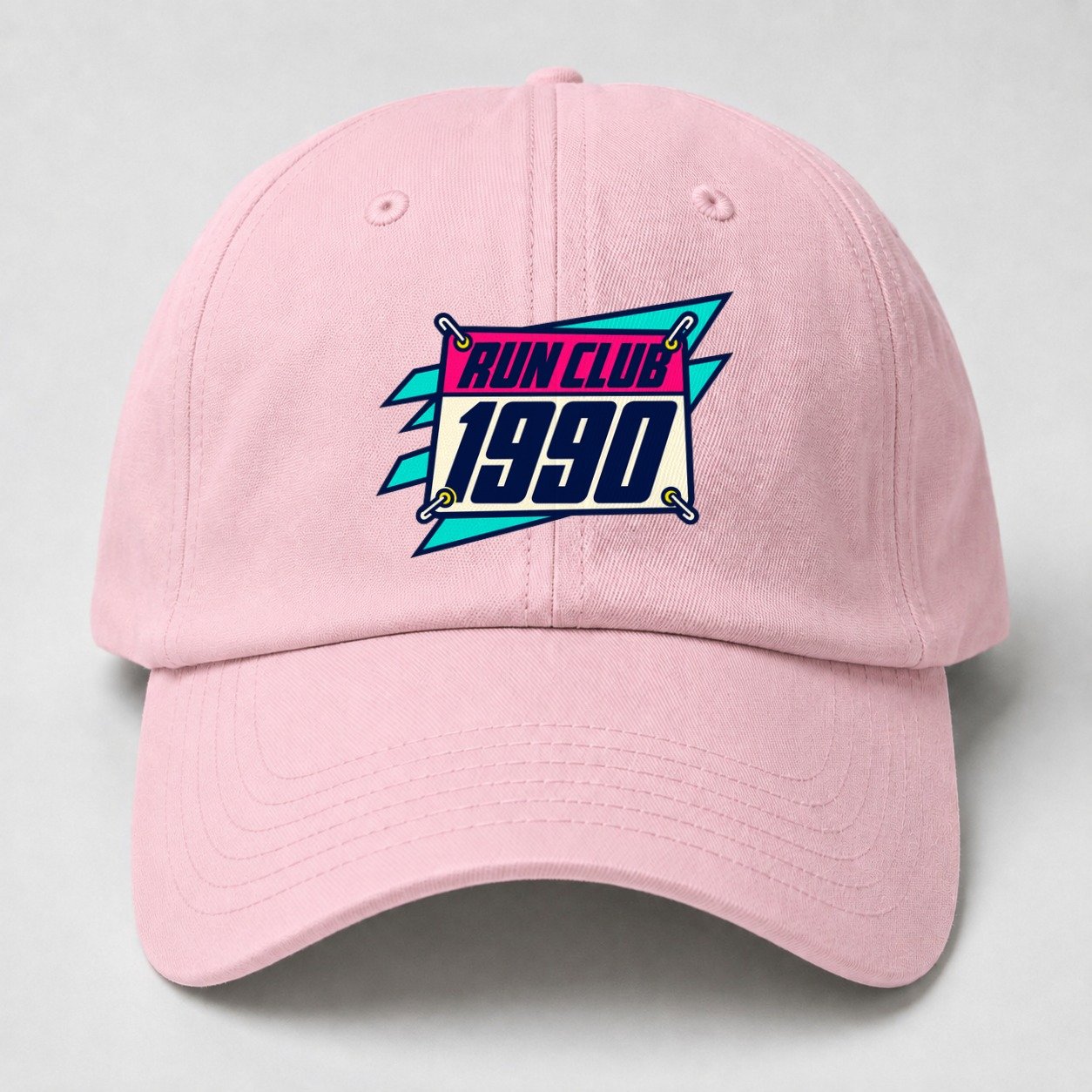 Race Bib 1990 Run Club 90S Running Clubs Baseball Cap – Pink