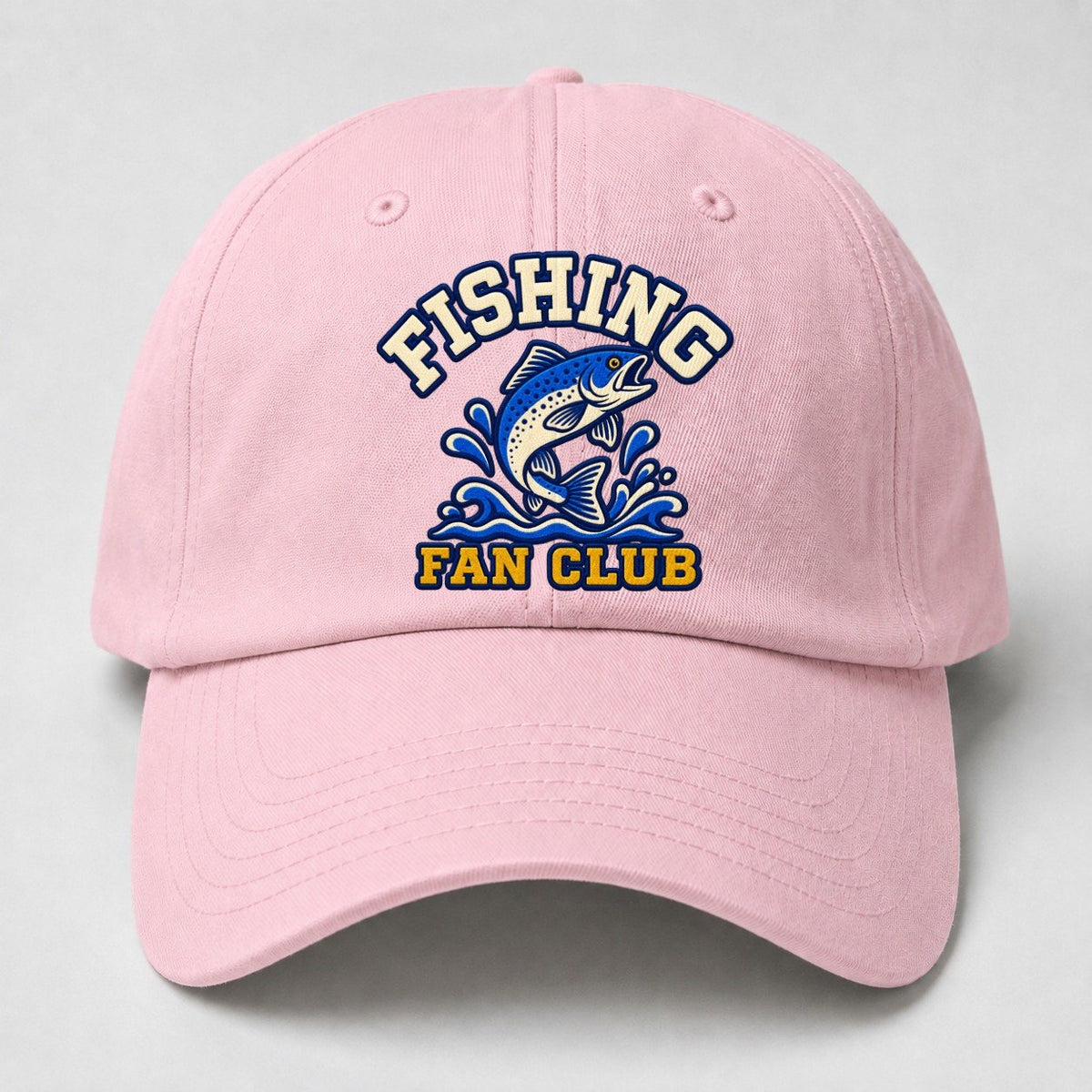 Fishing Fan Club Baseball Cap – Pink