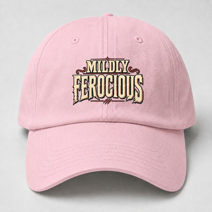 Mildly Ferocious American Wit Baseball Cap – Pink