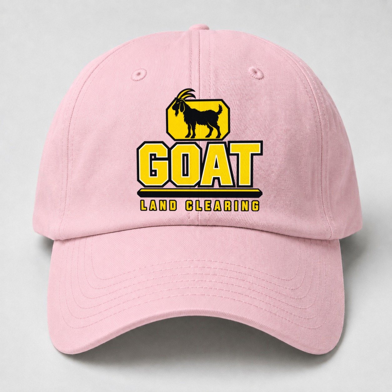 Goat Land Clearing Heavy Duty Baseball Cap – Pink