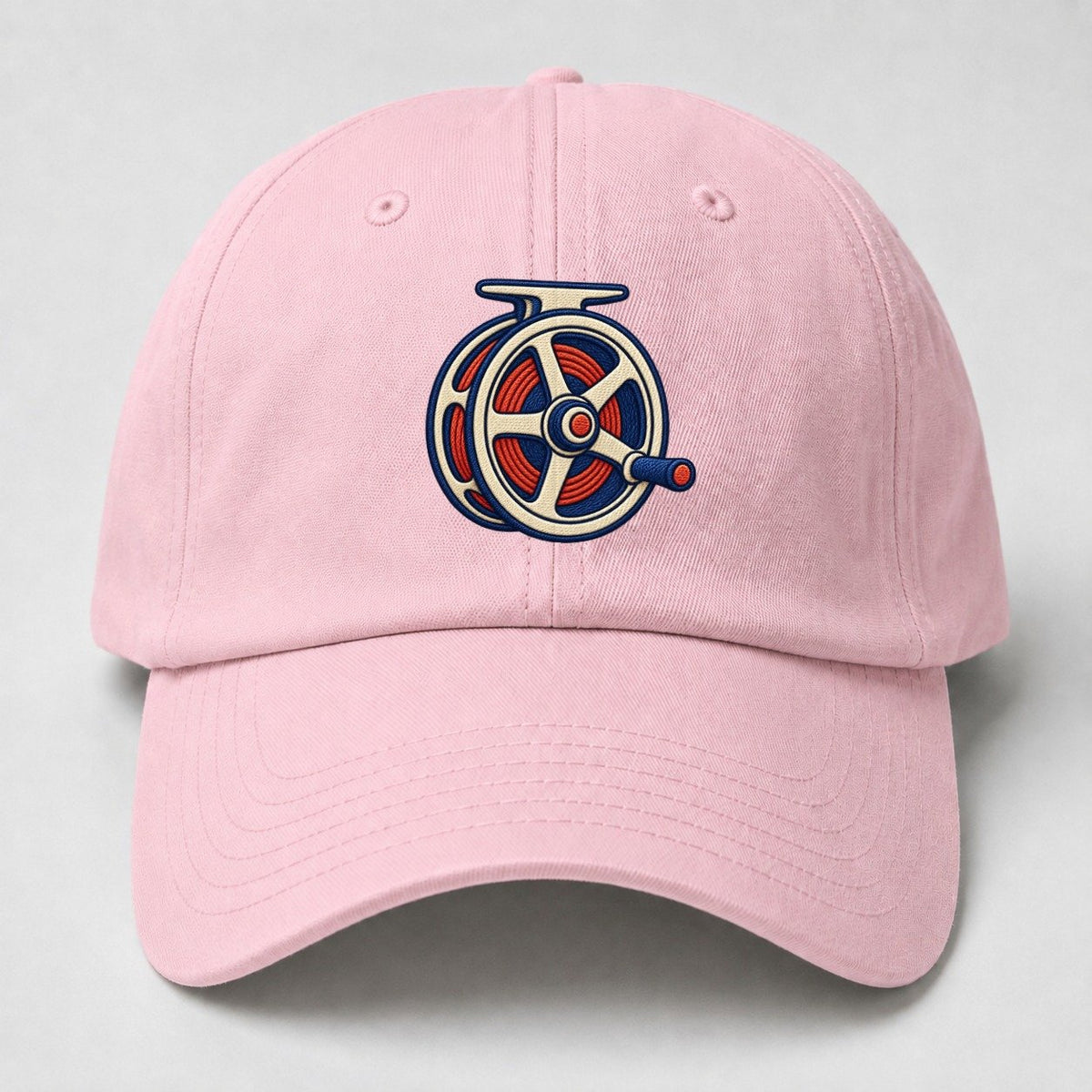 Fly Fishing Reel Tiny Solo Marks Baseball Cap – Pink