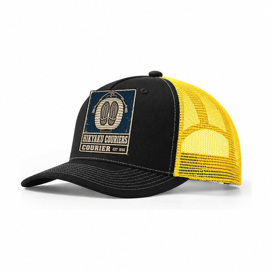 Hikyaku Courier House Noren Trade Co Trucker Hat – Black Yellow