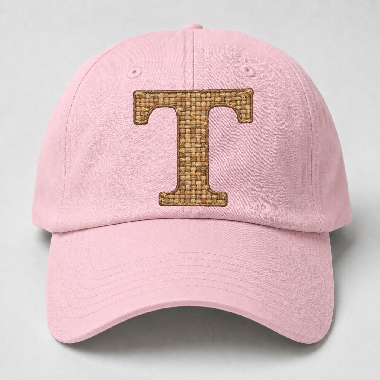 Woven Tweed T Monogram Baseball Cap – Pink