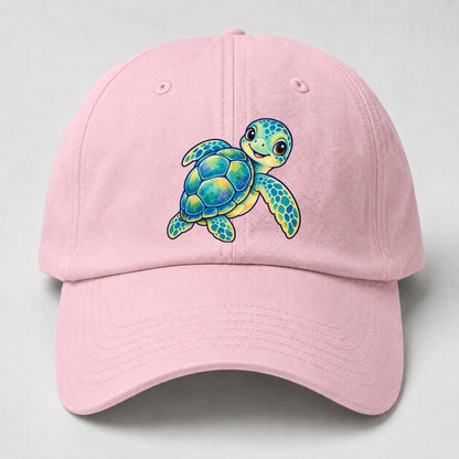 Sea Turtle Shell Turn Sea Sprite Baseball Cap – Pink