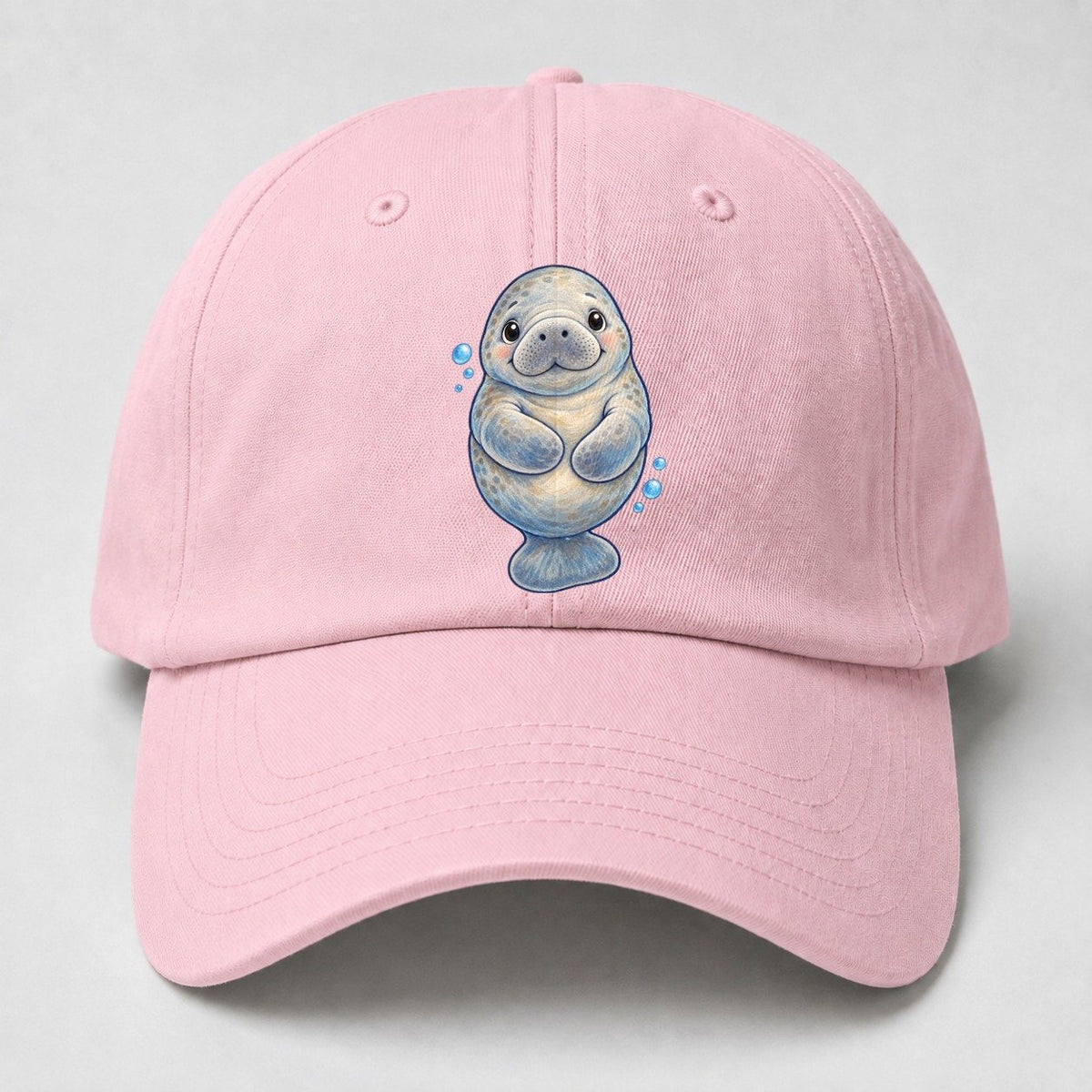 Manatee Front Flipper Hug Sea Sprite Baseball Cap – Pink
