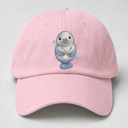 Manatee Front Flipper Hug Sea Sprite Baseball Cap – Pink