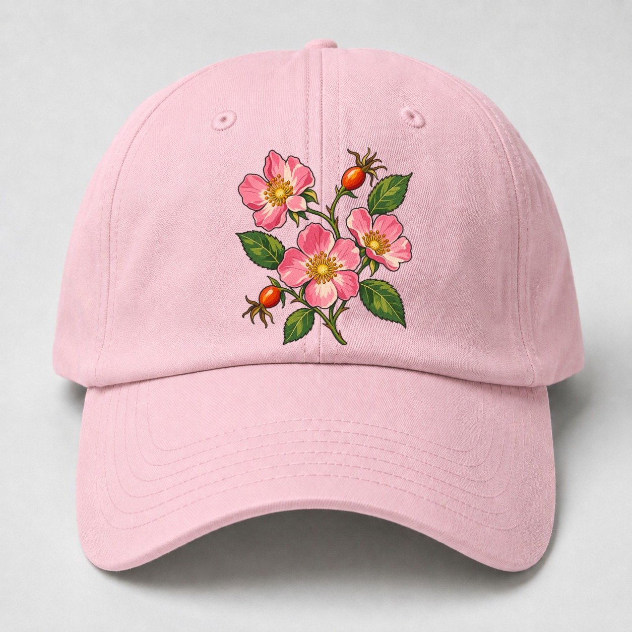 Alberta Wild Rose Canada Cultural Icons Baseball Cap – Pink