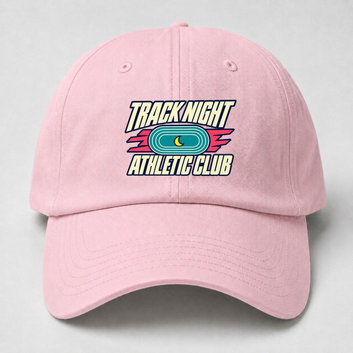 Track Night Athletic Club 90S Running Clubs Baseball Cap – Pink