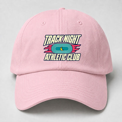 Track Night Athletic Club 90S Running Clubs Baseball Cap – Pink
