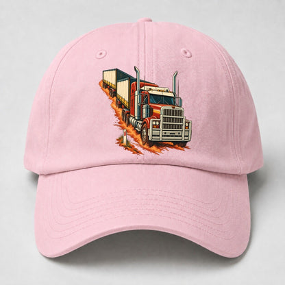 Generic Road Train And Red Dust Marker Australia Cultural Icons Baseball Cap – Pink