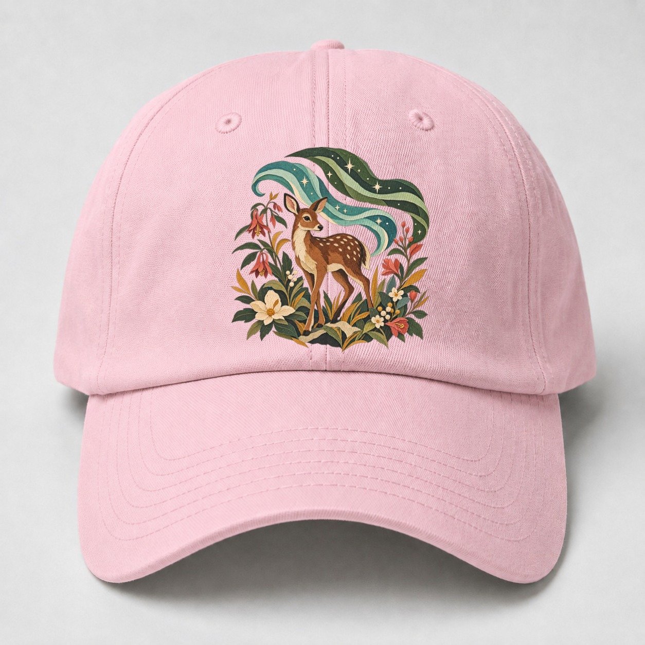 Deer Aurora Shelter Gentle Wild Baseball Cap – Pink
