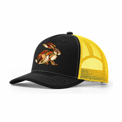 Wild Hare Wildwood Mosaic Trucker Hat – Black Yellow