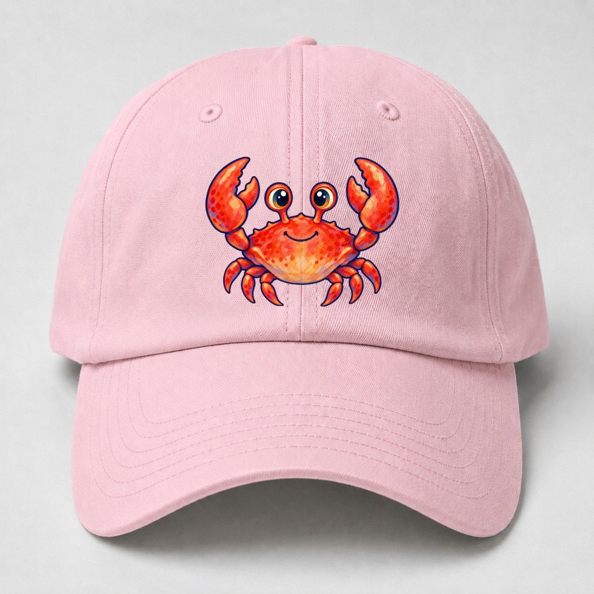 Crab Front Claw Hello Sea Sprite Baseball Cap – Pink