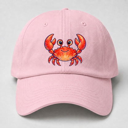 Crab Front Claw Hello Sea Sprite Baseball Cap – Pink